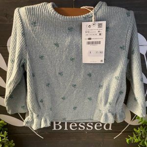 ZARA TODDLER JADE LONG SLEEVE LIGHT SWEATER